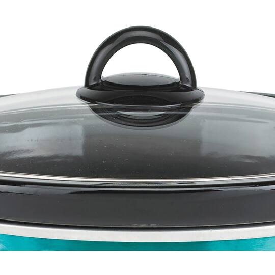 Brentwood Blue 4.5qt. Scallop-Pattern Slow Cooker